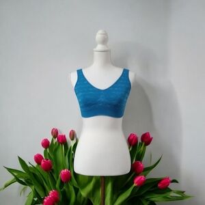 SPORTS BRA SIZE SMALL AQUA & PINK BRAND NOT KNOWN LIKE NEW